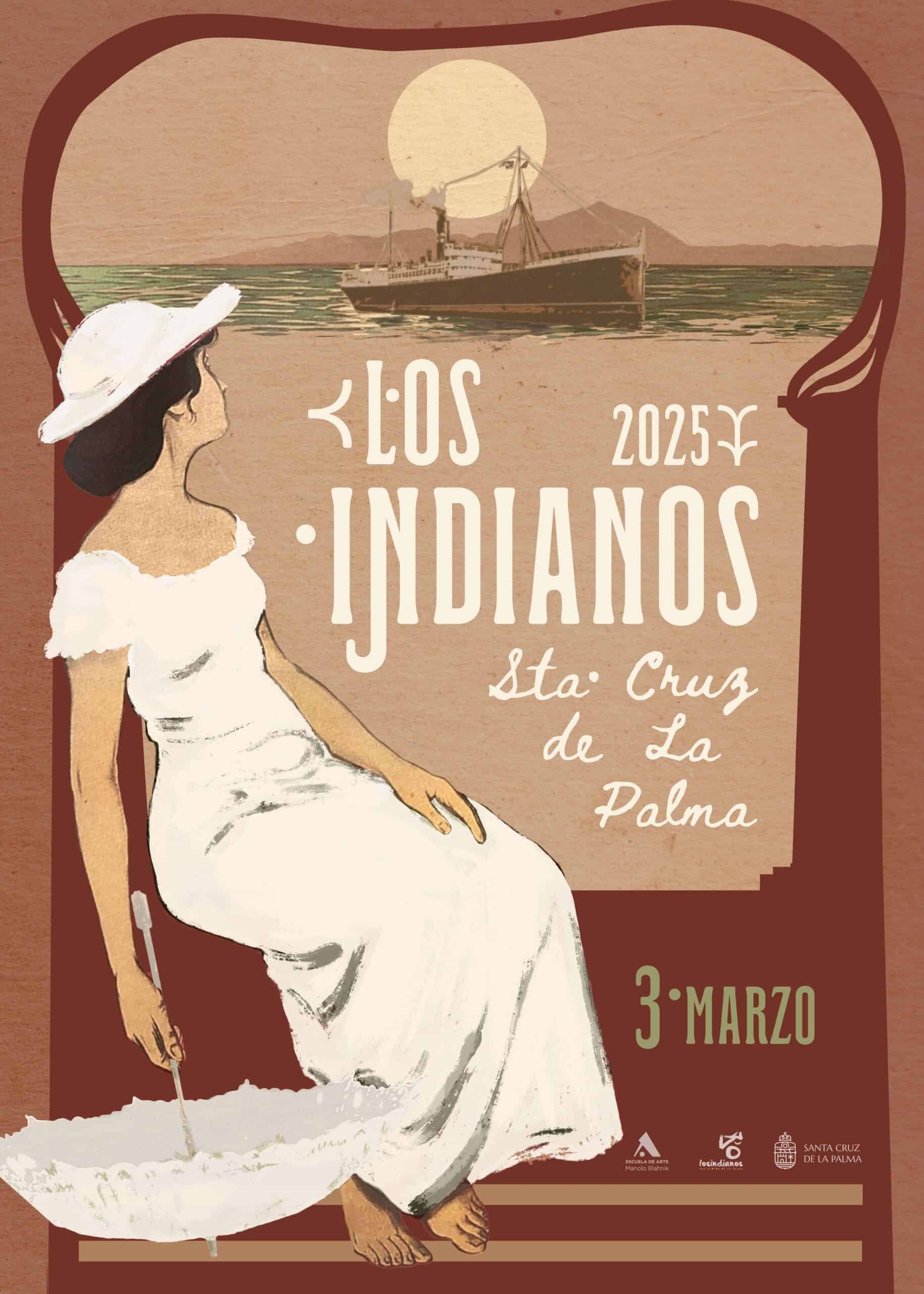 cartel de Los Indianos de Santa Cruz de La Palma